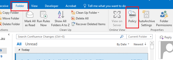 How To Change The Mail Retention Policy On A Folder In Outlook (Windows)